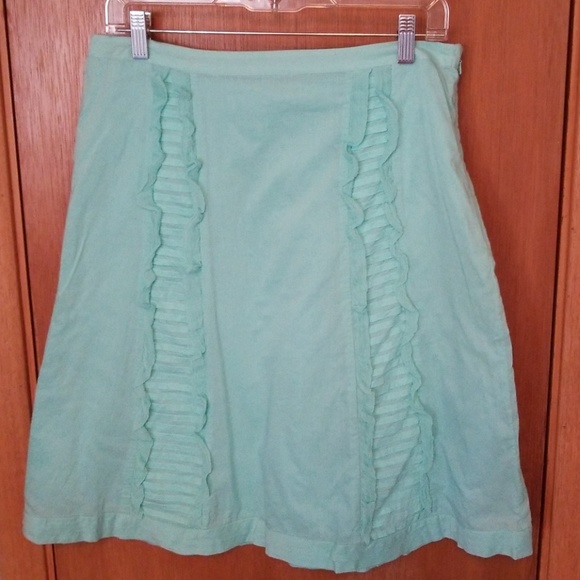 Anthropologie Dresses & Skirts - Anthropologie Odille Aqua Ruffled Skirt sz 8